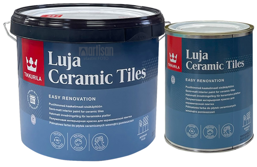 TIKKURILA Luja Ceramic Tiles - barva na keramické obklady v objemu 0.9 l a 2.7 l